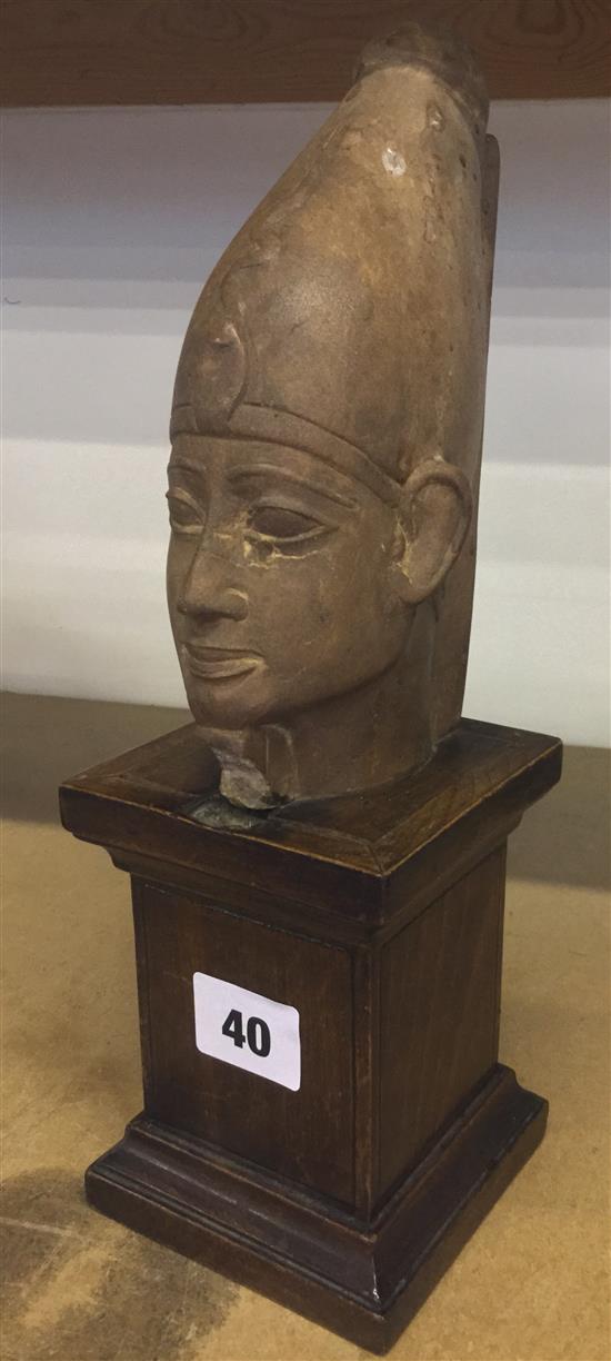 Ancient Egyptian terracotta bust (a.f.)